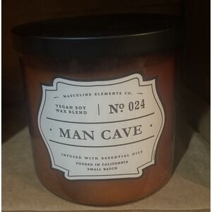 Leoben Co Man Cave Masculine Aromas Collection Vegan Soy Wax Candle 17 Oz 2 wick